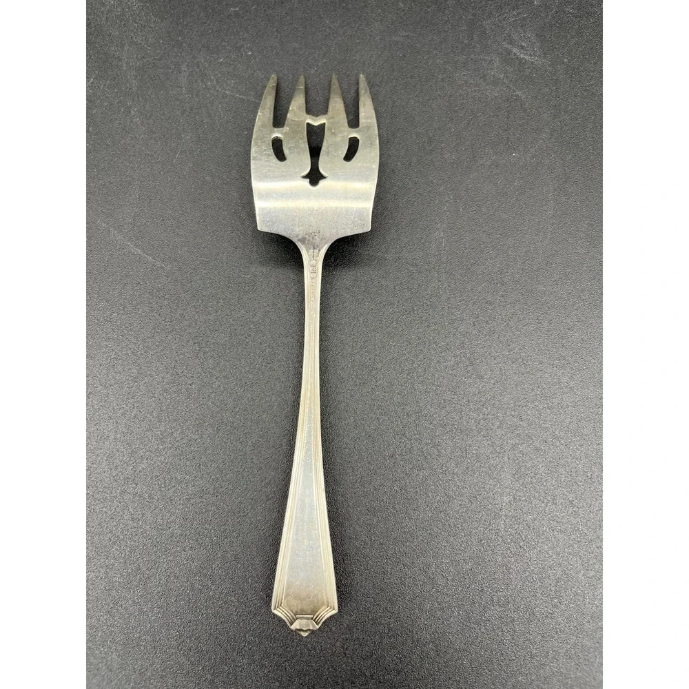 Sterling Silver Gorham Plymouth Large Ramkin Fork Pierced